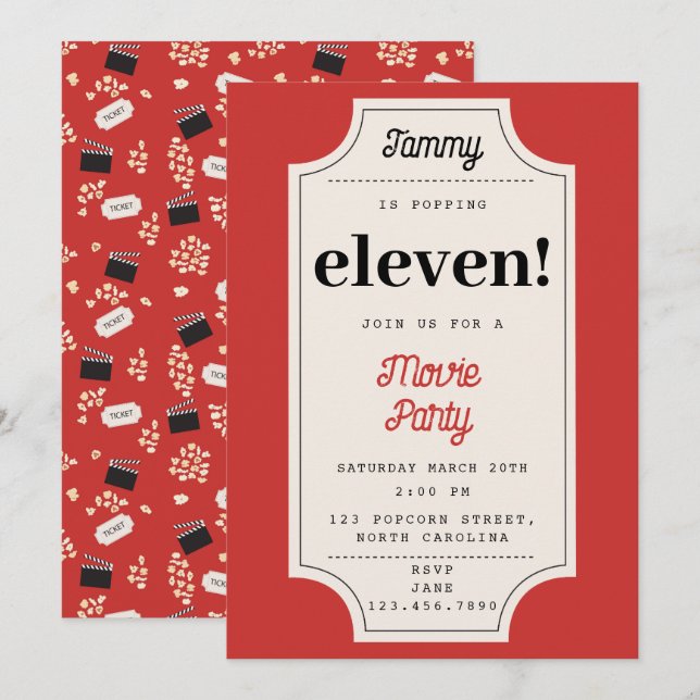 Invitación Tema del partido de cumpleaños del Fiesta de la pe (Anverso / Reverso)