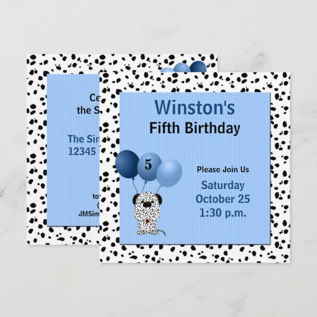 Invitación Tema del quinto cumpleaños del Día de los Niños, D (Anverso / Reverso)