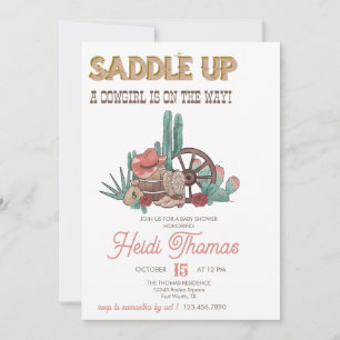 Invitación Tema del Rodeo   Baby Shower occidental