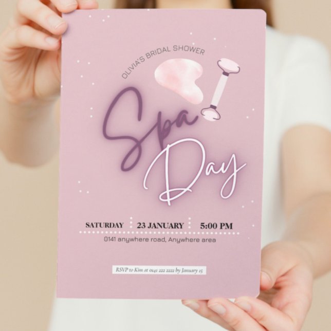 Invitación Tema del spa ducha de novia (Subido por el creador)