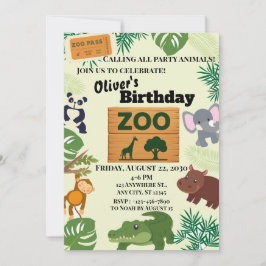 Invitación Tema del zoológico