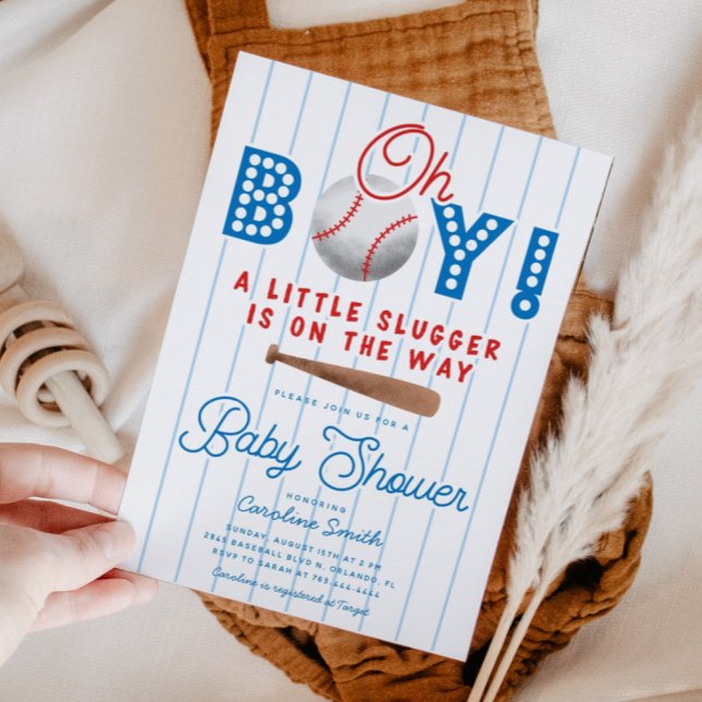 Invitación Tema deportivo Baby Shower de béisbol (Subido por el creador)