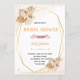 invitación tema ducha de novia Pampass