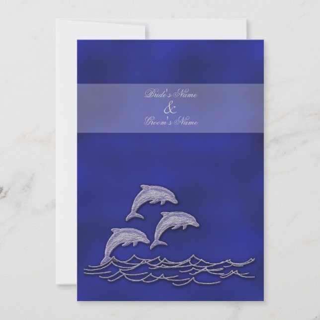 Invitación Tema elegante del fiesta de boda de playa (Anverso)