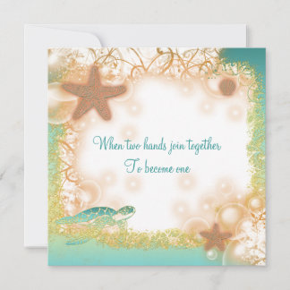 Invitación Tema elegante del fiesta de boda de playa