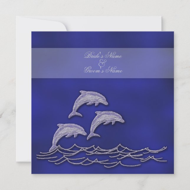 Invitación Tema elegante del fiesta del boda de playa (Anverso)
