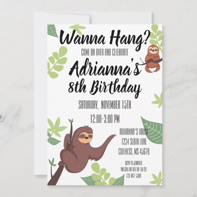 Invitación Tema eslovaco Cumpleaños de los niños (Anverso)