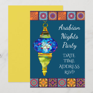 Invitación Tema fiesta de las linternas árabes