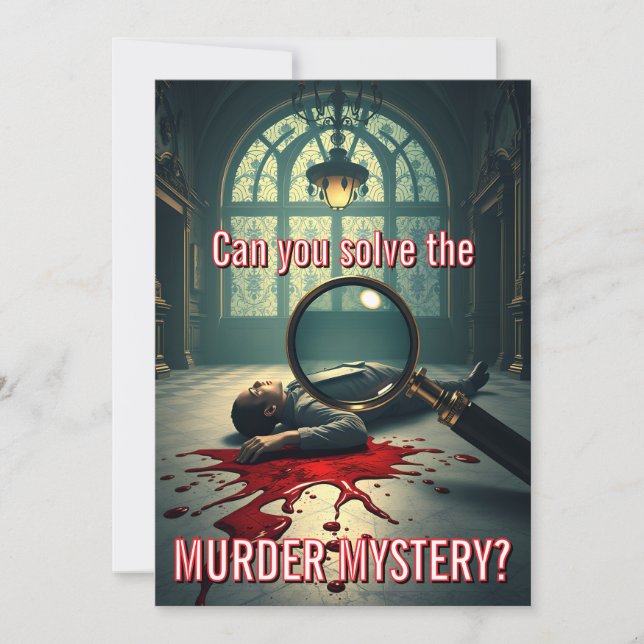 Invitación Tema Fiesta elegante del misterio del asesinato (Anverso)