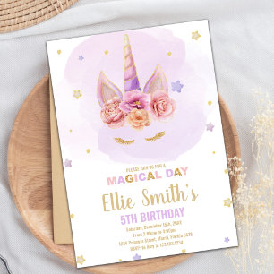 Invitación Tema mágico de Fiesta de espuma para Chicas