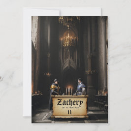 Invitación *~* Tema medieval de la montaña AP88 2 KNIGHTS Cum