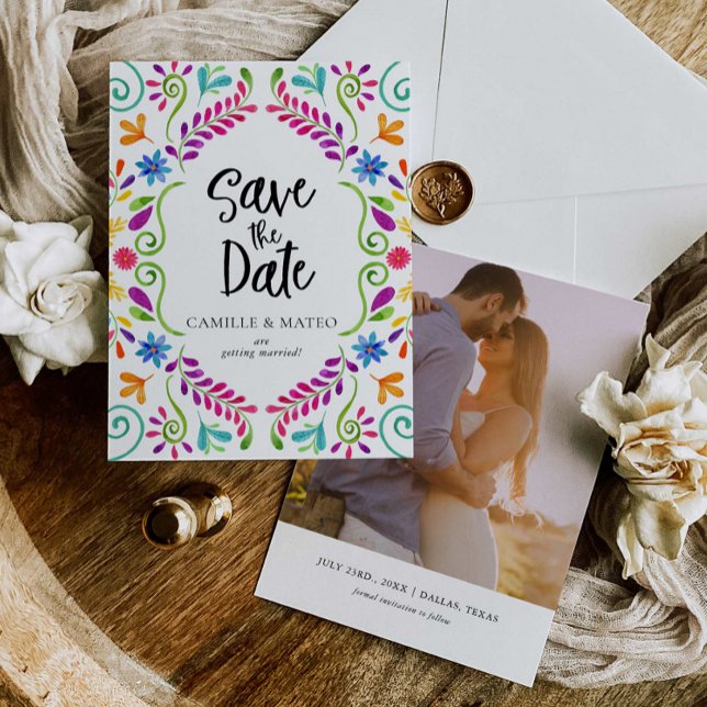 Invitación Tema mexicano de la Fiesta salva la fecha con foto (Subido por el creador)