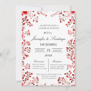 Invitación tema mexicano para boda