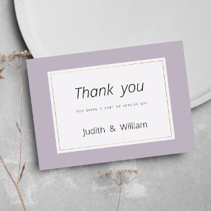 Invitación Tema minimalista lavanda pastel moderno Gracias
