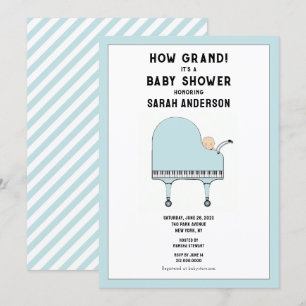 Invitación Tema musical de Baby Shower