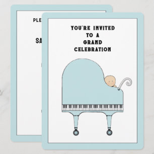 Invitación Tema musical de Baby Shower