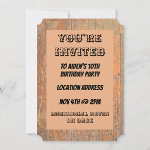 Invitación Tema occidental de Cowboy