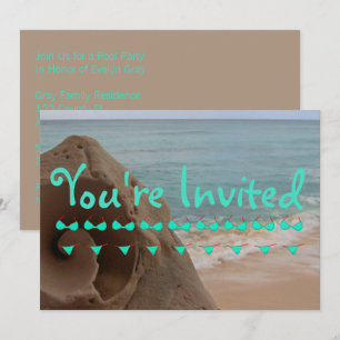 Invitación Tema personalizado de la playa de Bikini  Fiesta d