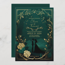 Tema romántico en detalles del verde esmeralda y e