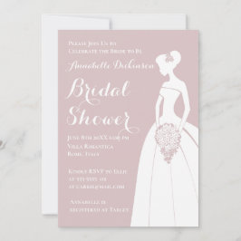 Invitación Tema rosado polvoriento