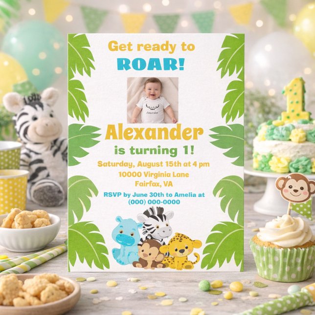 Invitación Tema Safari 1er Cumpleaños (Subido por el creador)