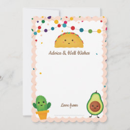 Invitación Tema Taco Fiesta Consejos y buenos deseos para el