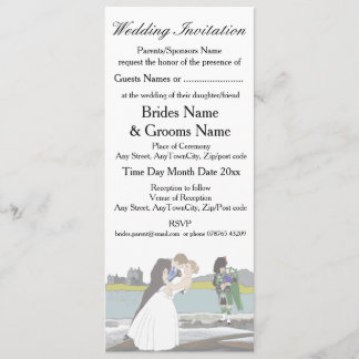 Invitación Tema tradicional escocés y Boda celta