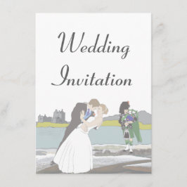 Invitación Tema tradicional escocés y Boda celta