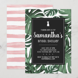 Invitación Tema Tropical Bridal Bachelorette Fiesta de cumple