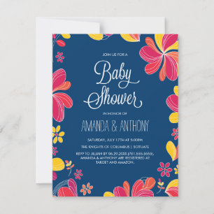 Invitación Tema tropical de Luau Baby Shower en Hawái
