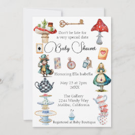 Invitación Temas de Alice Tea Fiesta