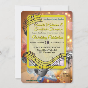 Invitación Temas de Celebración para Amantes de la Música