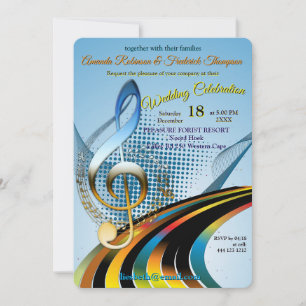 Invitación Temas de Celebración para Amantes de la Música