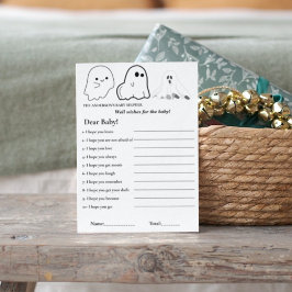 Invitación Temas de Halloween deseos para el juego de la duch