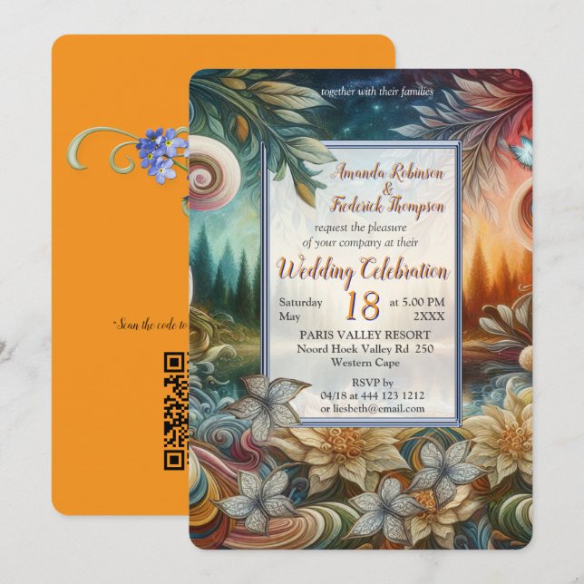 Invitación Temas metafísicos de fantasía espiritual (Anverso / Reverso)