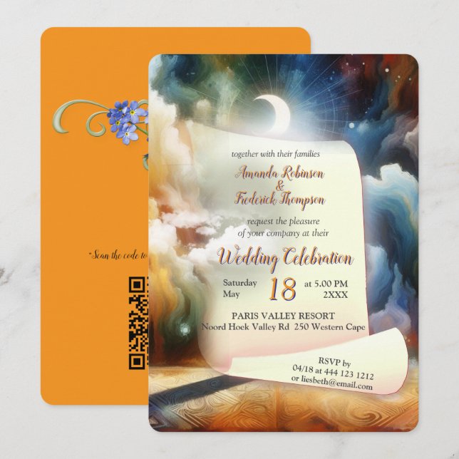 Invitación Temas metafísicos de fantasía espiritual (Anverso / Reverso)