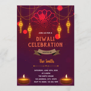 Invitación temática a la celebración del Diwali