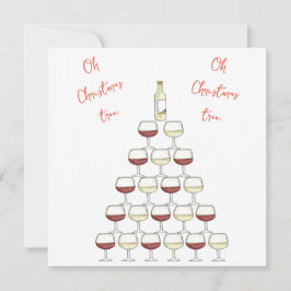 Invitación temática a los navidades; árbol de vino