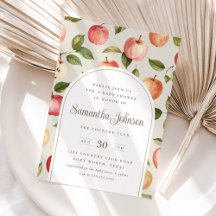 Invitación temática de Apple Baby Shower de otoño