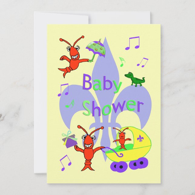 Invitación temática de Baby Shower de la flor de (Anverso)