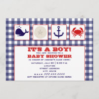 Invitación temática de Baby Shower de la guinga