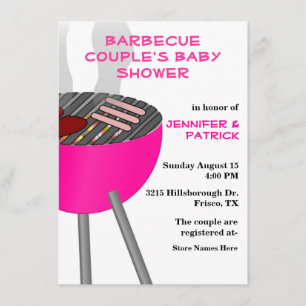Invitación temática de Baby Shower del par de la