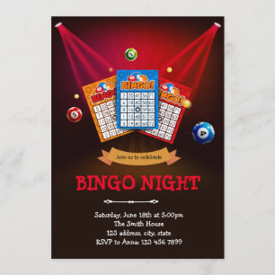 Invitación temática de Bingo