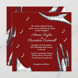 Invitación temática de Boda musical moderno