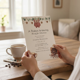 Invitación temática de café "Elaboración de bebés"