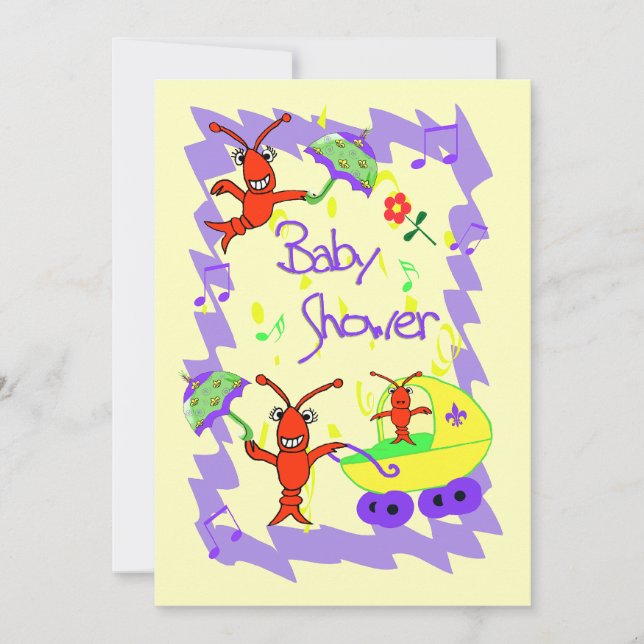 Invitación temática de Cajun Baby Shower (Anverso)