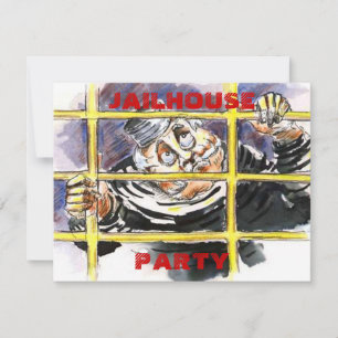 INVITACIÓN TEMÁTICA DE CÁRCEL ALBERGA A UN FIESTA 