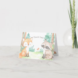 Invitación temática de Cute Woodland Baby Shower