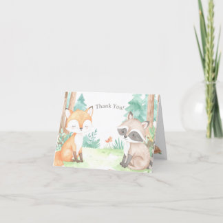 Invitación temática de Cute Woodland Baby Shower