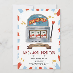 invitación temática de fiesta de casino Jackpot